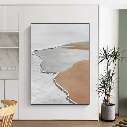 Huge Bespoke Abstract Painting for Home Library Reading Nook Wall