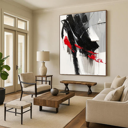 Monumental Modern Abstract Wall Art for Entryway Dramatic First Impression