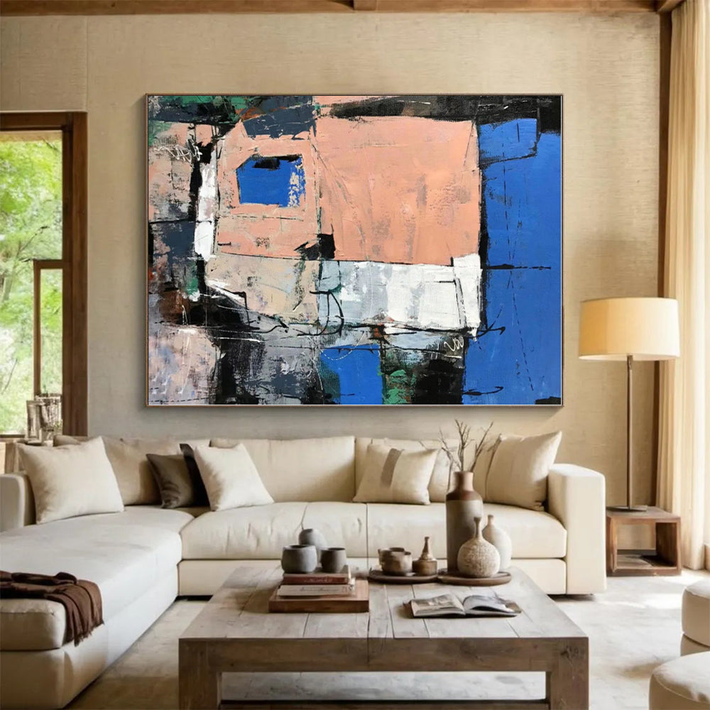 Colossal Custom Abstract Canvas for Pet Playpen Interior Wall