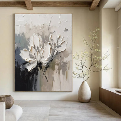 Custom Hand-Painted Abstract Mural for Living Room and Entryway