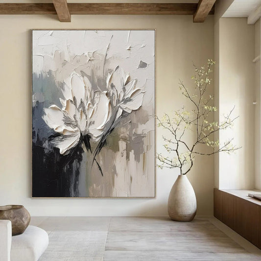 Custom Hand-Painted Abstract Mural for Living Room and Entryway