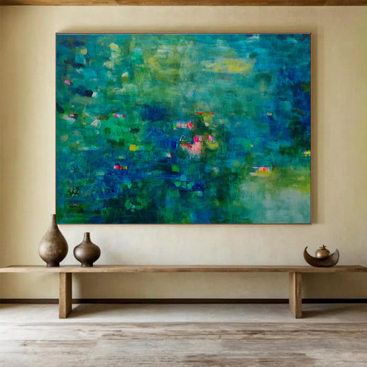 Tailored Large Abstract Wall Decor for Senior Living Community DKH037