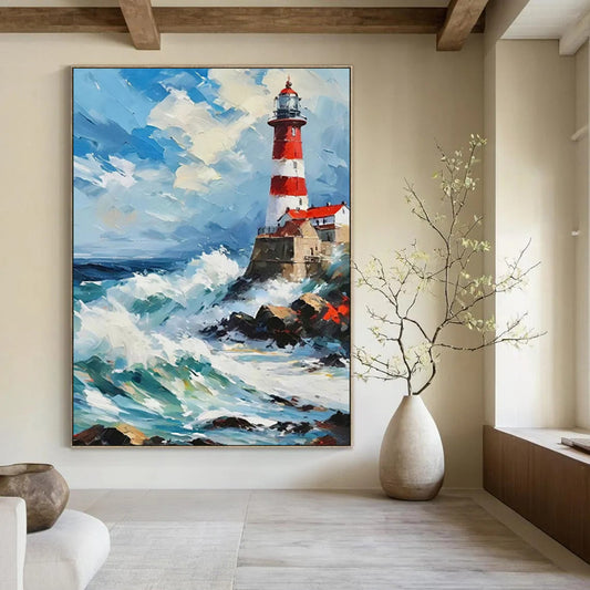 Custom Hand-Painted Abstract Art for Hallway & Bar LargeART1892