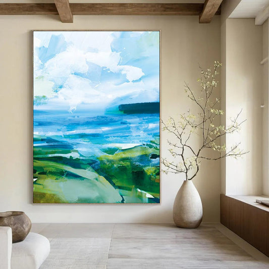 Large Custom Hand-Painted Abstract Paintings: Textures for Creativity DTP183
