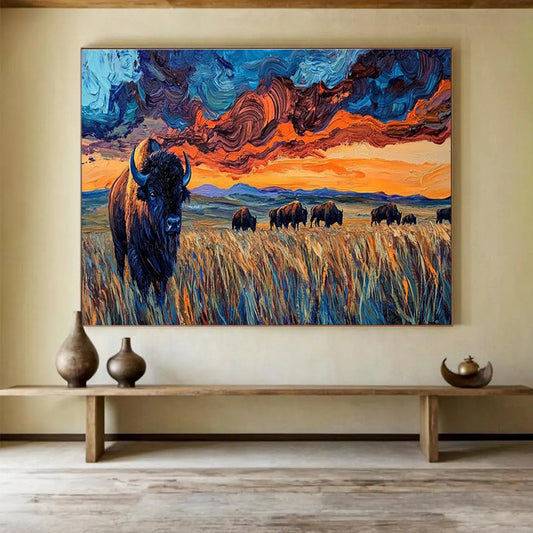 Giant Original Hand - Painted Textured Abstract Wall Art for Impactful Statements DKH806