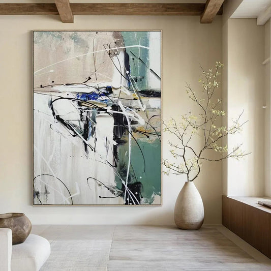 Grandiose Hand-Painted Abstract Art for Entryway & Hallway LargeART2297