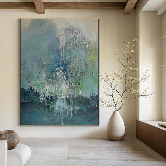 Enormous Hand - Painted Textured Abstract Mural for Bar & Living Room DKH1199