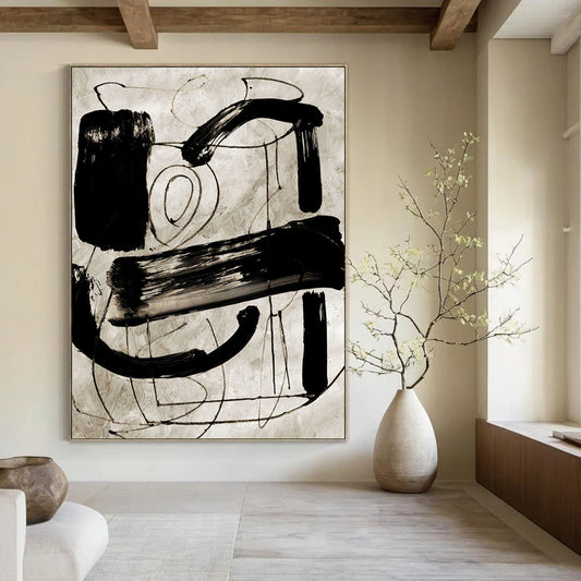 Large Custom Hand-Painted Abstract Artworks: Textures that Inspire DTP169