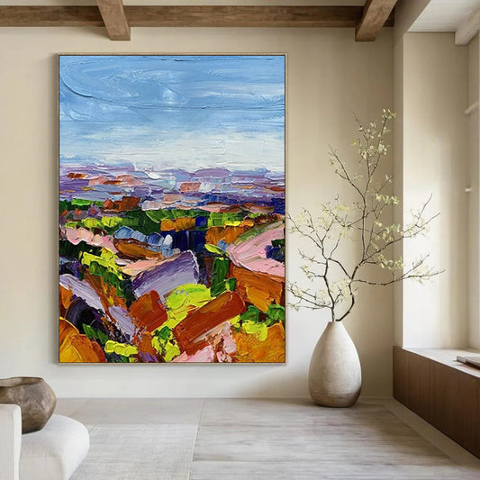 Custom Hand-Painted Big-Size Abstract Paintings for Hotel & Entryway DTP276