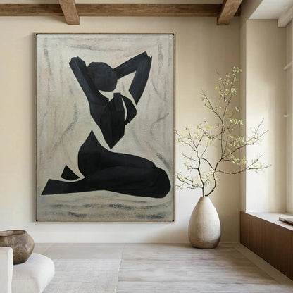 Hand-Painted Textured Abstract Mural for Bar & Hotel LargeART2164