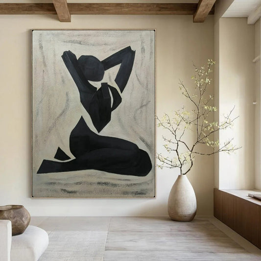 Hand-Painted Textured Abstract Mural for Bar & Hotel LargeART2164