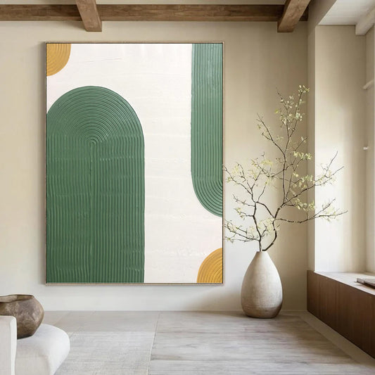 Designer - Crafted Signature: Hand - Rendered Textured Canvas Art for Living Room & Entryway DKH1170