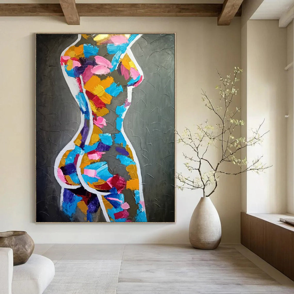 Stupendous Hand-Painted Abstract Wall Art for Bedroom & Retreat LargeART2188