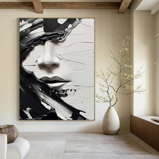 Hand-Painted Large-Scale Textured Abstract Wall Art for Office & Gallery LargeART2134