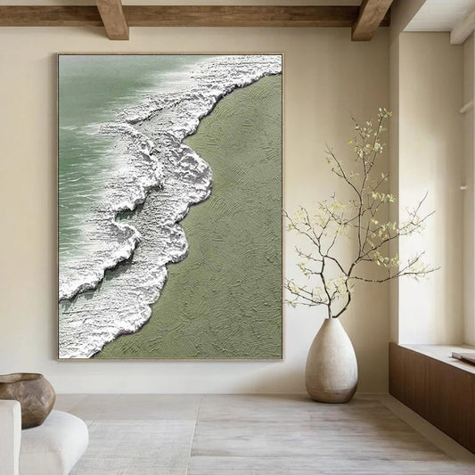 Large - Scale Hand - Painted Textured Abstract for Office & Bedroom DKH1200