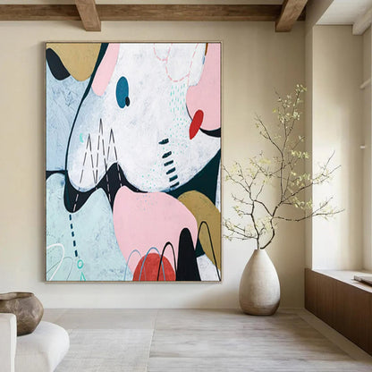 Alluring Grandiose Hand-Painted Abstract Art: Elevate Your Bedroom & Hotel Lobby LargeART2384