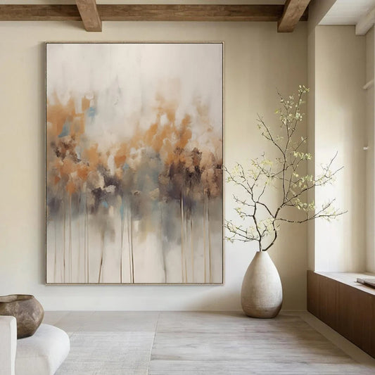 Cloud Wisp: Giant Hand - Painted Custom Abstract Canvas for Dining Room and Hallway DTP117