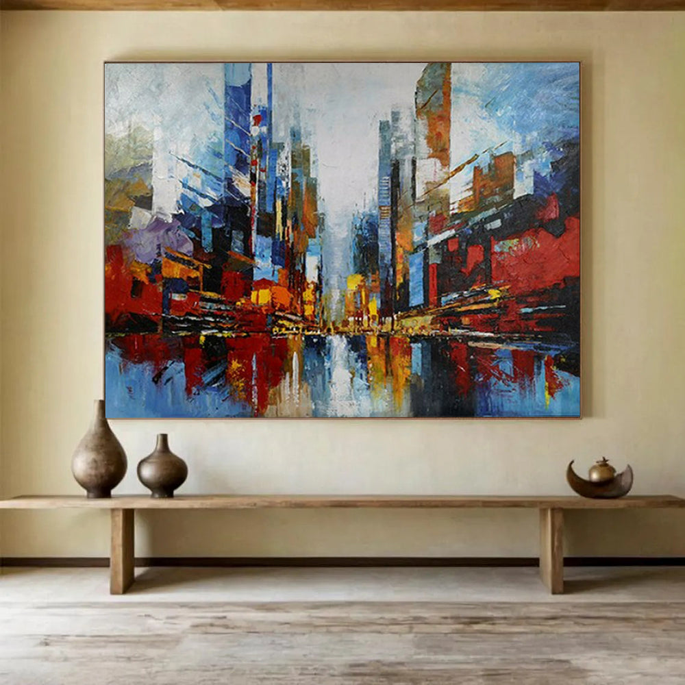 Serene Large - Format Abstract Painting for Entryway & Bedroom LargeART1673