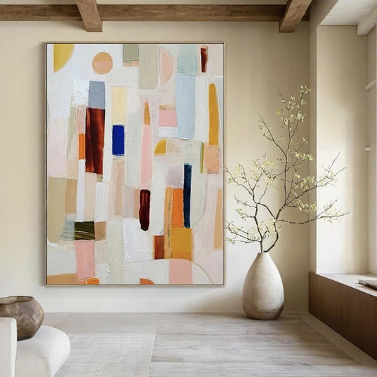 Striking Custom - Rendered Textured Canvas Abstract for Hallway & Bar DKH1069