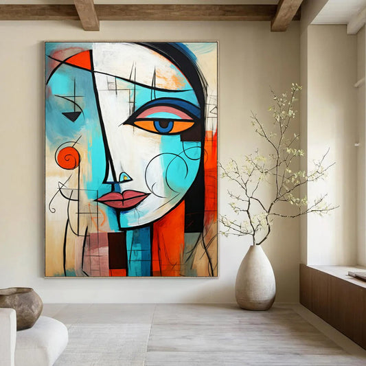 Expansive Hand-Painted Abstract Artworks for Bedroom & Kids' Room LargeART2213