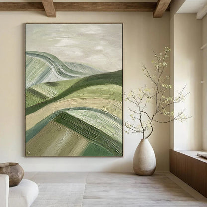 Subtle & Understated Hand-Painted Custom Abstract Painting for Office & Hallway LargeART1988