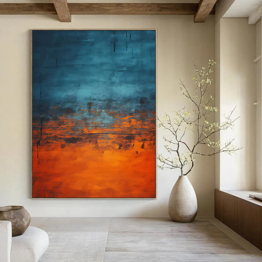Fluid & Dynamic Large-Scale Hand-Painted Abstract Painting for Bedroom & Living Room LargeART1947
