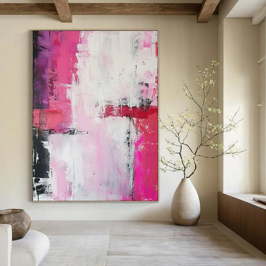 Earthen Veins: Grand Hand - Painted Custom Abstract Work for Entryway and Hotel DTP114