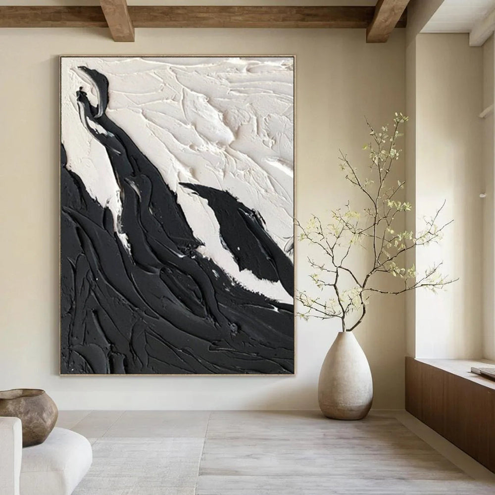 Large Custom Abstract Paintings with Textured Details for Bedroom & Office DTP395