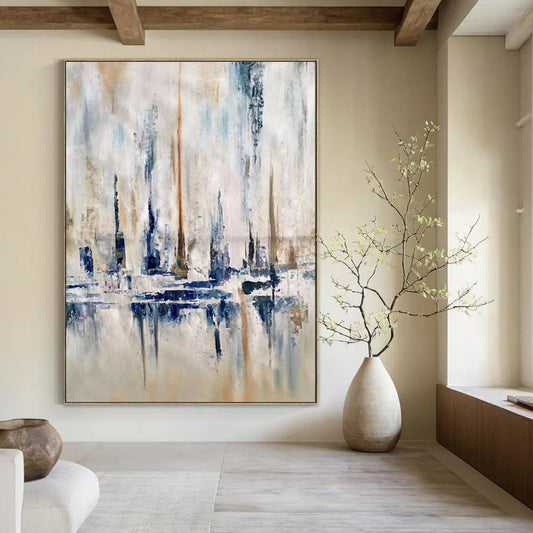 Dreamy & Enchanting Hand-Painted Personalized Abstract Painting for Bedroom & Hotel LargeART1959