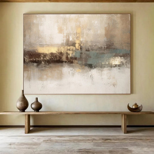 Warm Tones Abstract - Cozy Living Room Charm DLZ070