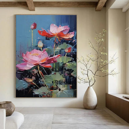 Oversized Hand-Painted Abstract Mural for Office & Bar LargeART1436