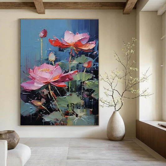 Oversized Hand-Painted Abstract Mural for Office & Bar LargeART1436