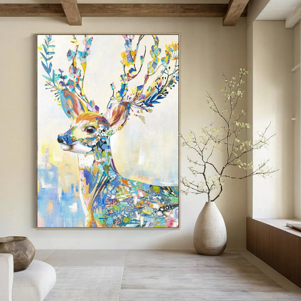 Immense Hand-Painted Abstract Wall Mural for Living Room & Foyer LargeART2209