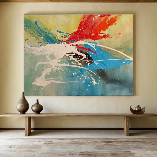 Exquisite Original Massive Textured Hand - Painted Abstract Wall Art for Enhanced Aesthetics DKH843
