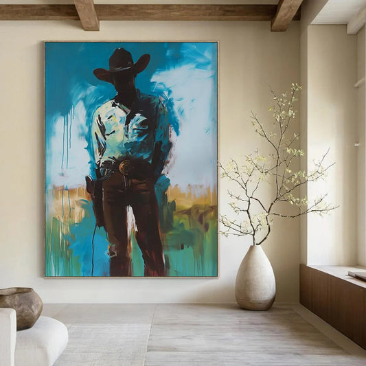 Amber Dreams: Extended - Reach Hand - Painted Custom Abstract Painting for Bedroom and Entryway DTP102