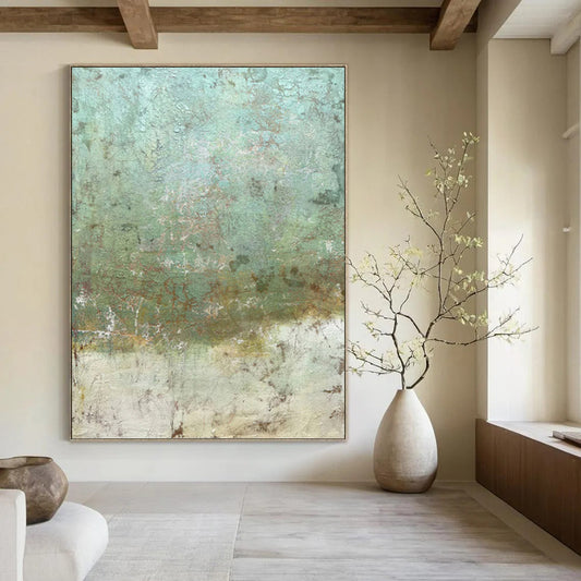Super - Sized Hand - Painted Textured Custom Abstract Ballad, for Hotel and Dining Room DKH1512
