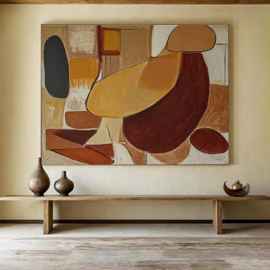 Hand - Painted Large - Scale Abstract Art for Bedroom & Living Room DKH088