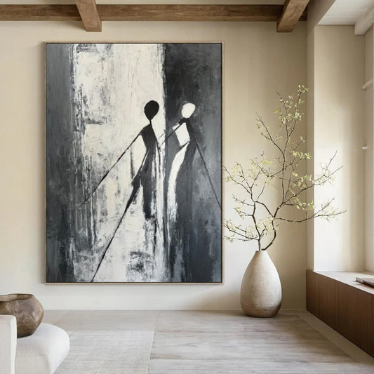 Bold & Graphic Hand-Painted Custom Abstract Painting for Living Room & Office LargeART1996