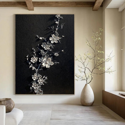 Colossal - Sized Vertical Hand - Painted Custom Abstract Dithyramb (with Expressive Textures), for Living Room and Bar DKH1543