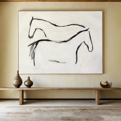 Immense Textured Hand - Painted Abstract Painting for Stylish Spaces DKH751