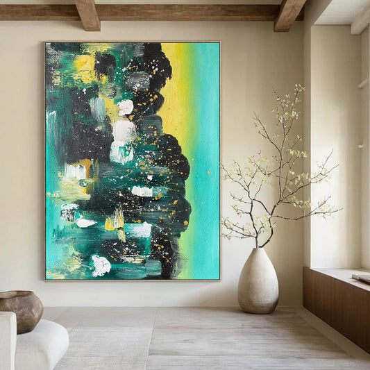 Extended - Sized Hand - Painted Custom Abstract Canvas for Bedroom and Hallway DTP038