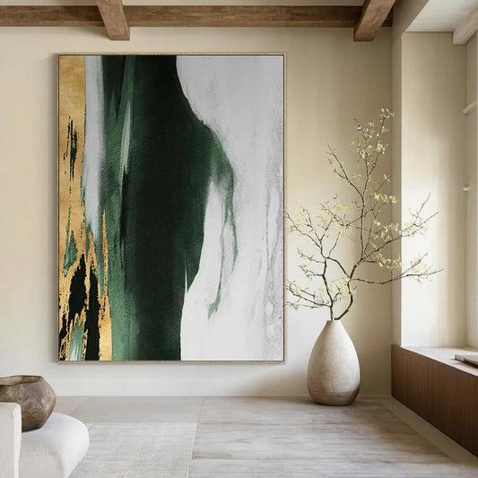 Striking Hand - Painted Textured Abstract Mural for Living Room & Office DKH1204