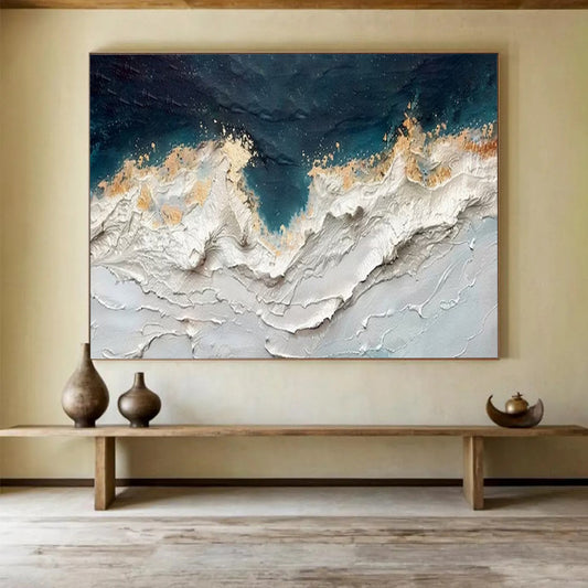 Plush Abstract Mural for Entryway & Hotel Lobby LargeART1749