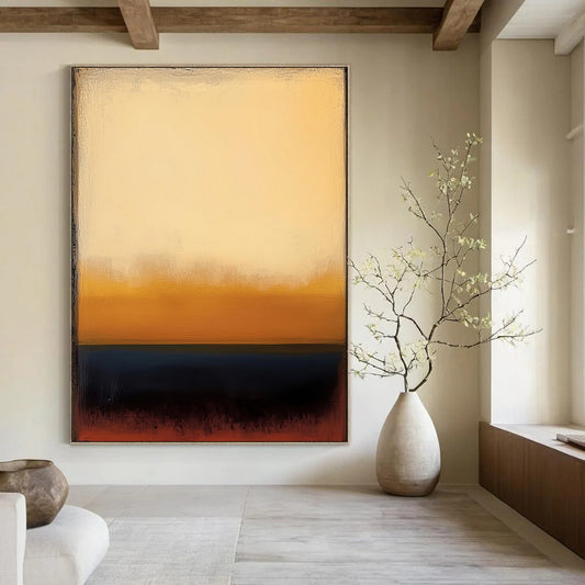 Structured & Inspiring Custom Hand-Painted Abstract Painting for Office & Dining Room LargeART1948