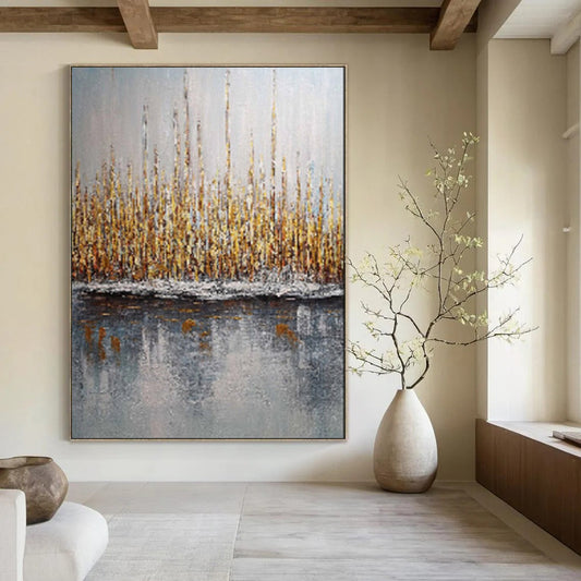 Large-Scale Textured Abstract Wall Art for Bar & Entertainment Room LargeART2103