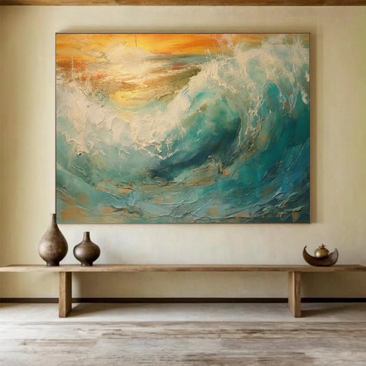 Vintage - Glamour Timeless Abstract Painting for Entryway & Hotel LargeART1801