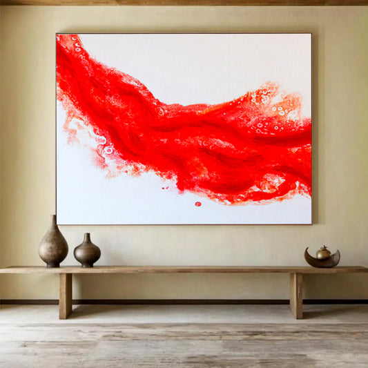 Extra - Large Hand - Painted Textured Abstract Gem for Living Room & Bedroom DKH568