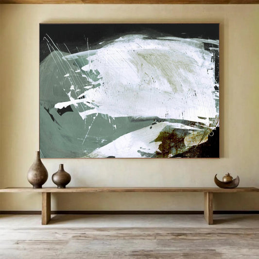 Bold White Strokes - Large Modern Office Accent DLZ133