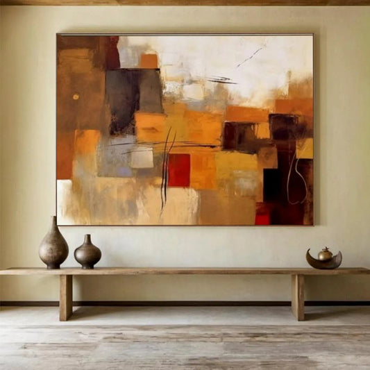 Massive-Sized Hand-Painted Abstract Wall Art for Office & Entryway LargeART1505