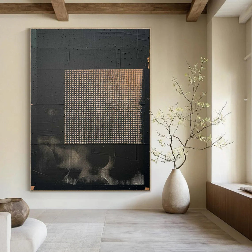 Custom Abstract Artworks: Big Dimensions, Textured Beauty for Living Room & Office DTP306